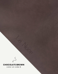 Brown side of double-sided dog bowl mat, Le Noof