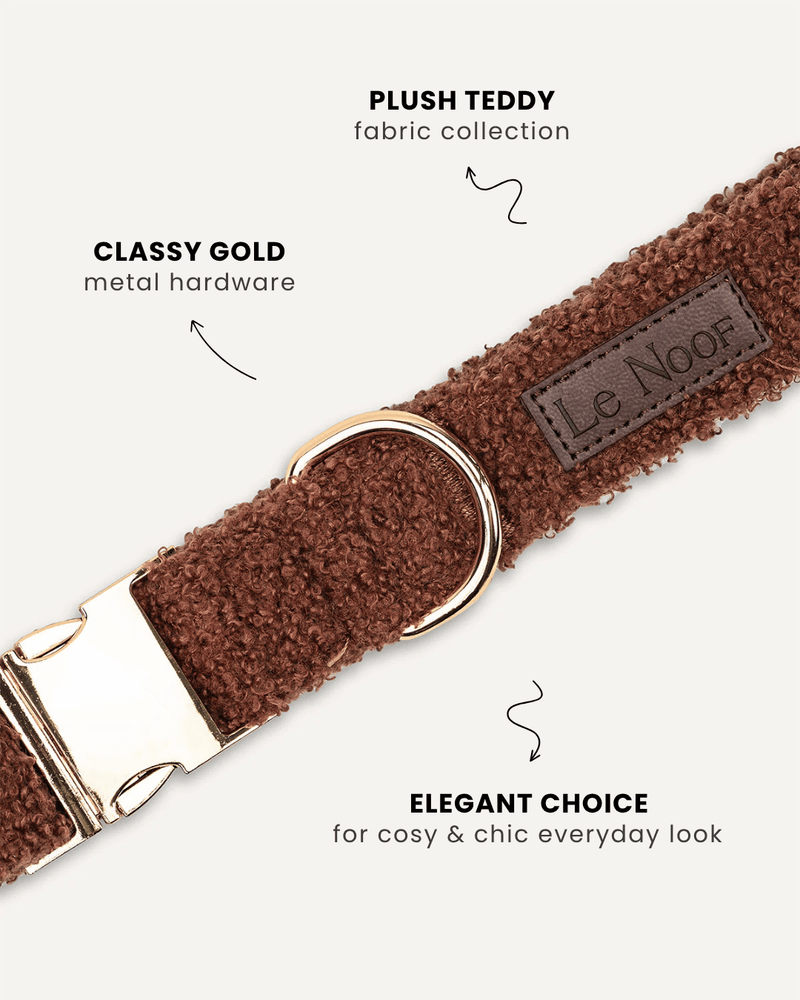 Brown Teddy Dog Collar