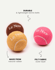 Sunrise set dog tennis balls, Le Noof