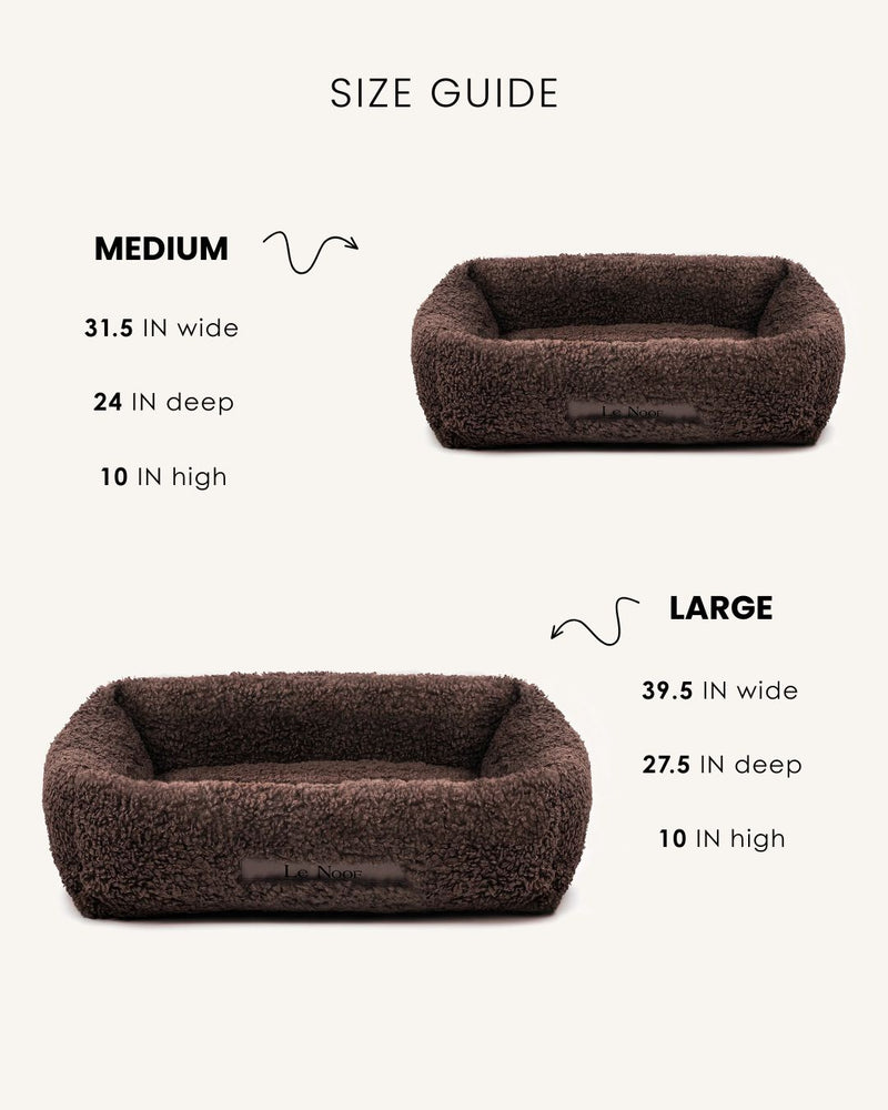 Brown Teddy Sofa Dog Bed