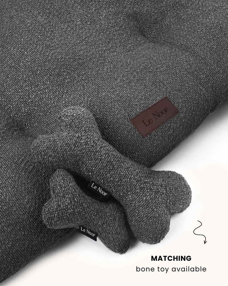 Grey Boucle Floor Dog Pillow
