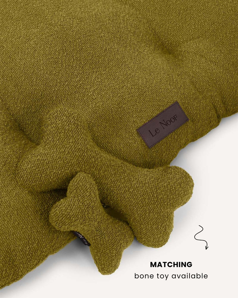 Chartreuse Green Boucle Floor Dog Pillow