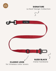 Maroon Red Jacquard Dog Seat Belt