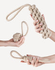 Sustainable Dog rope toys in hand view by Le Noof
