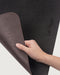 reversible dog bowl mat in black and brown color made by Le Noof
