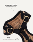 Brown Checkered No-Pull Dog Harness