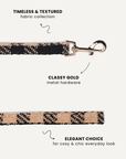 Brown checkered dog leash close-up, Le Noof