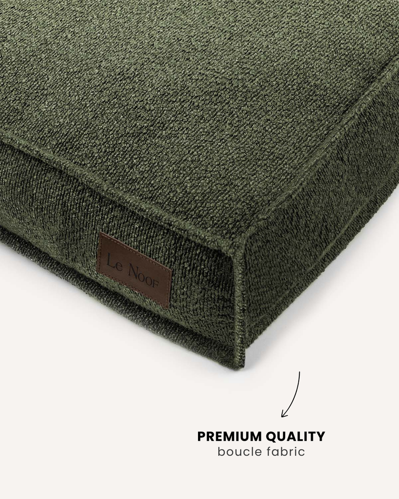 Green boucle premium quality dog bed, Le Noof
