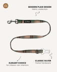 Green plaid dog seatbelt, Le Noof
