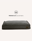Grey boucle square dog bed, Le Noof