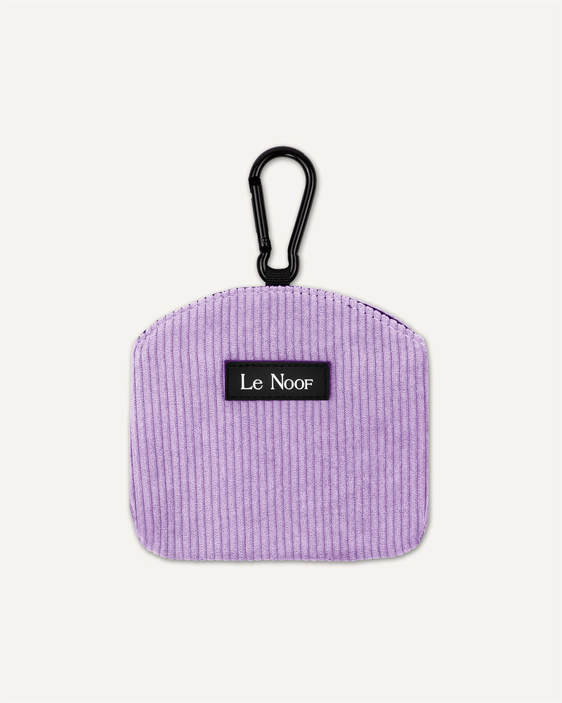 Lavender corduroy dog treat pouch
