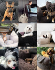 Brown Teddy Travel Car Dog Bed