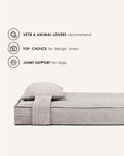 Grey corduroy orthopedic dog bed, Le Noof