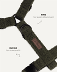 Moss Green Teddy Step-In Dog Harness