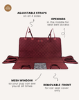 Red waterproof dog car seat cover, Le Noof