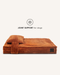 Tan brown flannel orthopedic dog bed, Le Noof