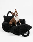 Black Teddy Travel Car Dog Bed