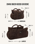 Brown Teddy Travel Car Dog Bed