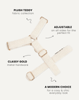 Cream white teddy step-in dog harness, Le Noof