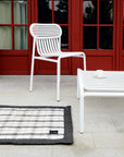 White checker plaid outdoor dog mat, Le Noof
