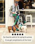 Kelly Green Corduroy Dog Step-In Dog Harness