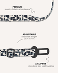 Modern Geometric Print Dog Seat Belt