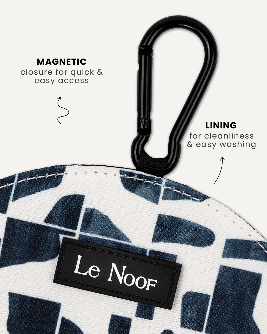 Modern Geometric print treat pouch close up