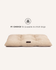 Beige boucle floor dog pillow with puppies, Le Noof