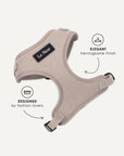 Beige herringbone dog harness, Le Noof