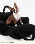 Black Teddy Travel Car Dog Bed