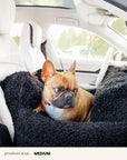 Black Teddy Travel Car Dog Bed