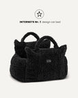 Black Teddy Travel Car Dog Bed