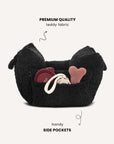 Black Teddy Travel Car Dog Bed