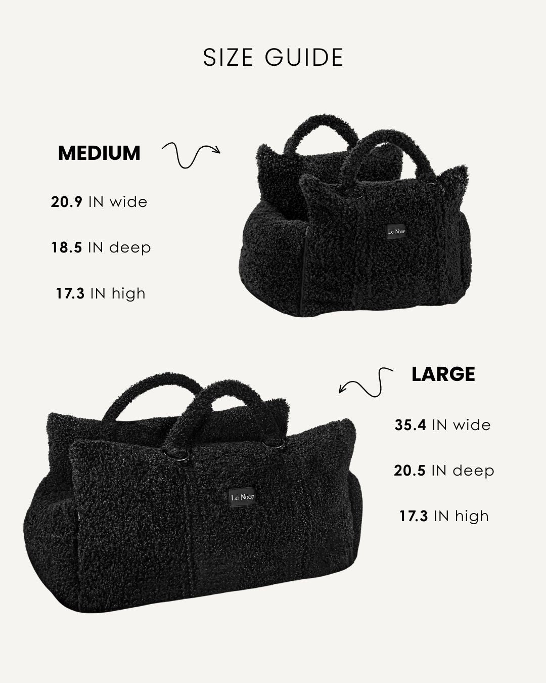 Black Teddy Travel Car Dog Bed
