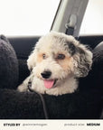 Black Teddy Travel Car Dog Bed