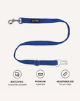 Blue Corduroy Dog Seat Belt