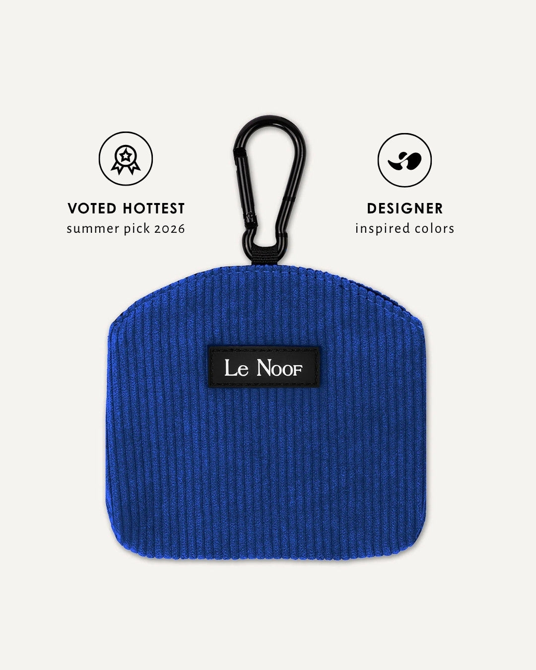 Blue corduroy dog treat pouch, Le Noof