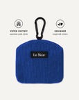 Blue corduroy dog treat pouch, Le Noof