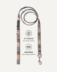 Blue plaid dog leash, Le Noof