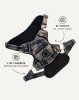 Blue plaid no-pull backpack dog harness, Le Noof