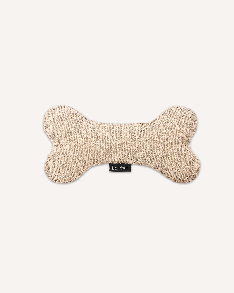Beige boucle dog toy