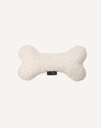 Cream White boucle dog bone toy