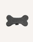 Grey boucle bone dog toy