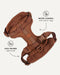 Brown adjustable no-pull dog harness, Le Noof