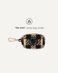 Brown checkered dog poop bag holder, Le Noof