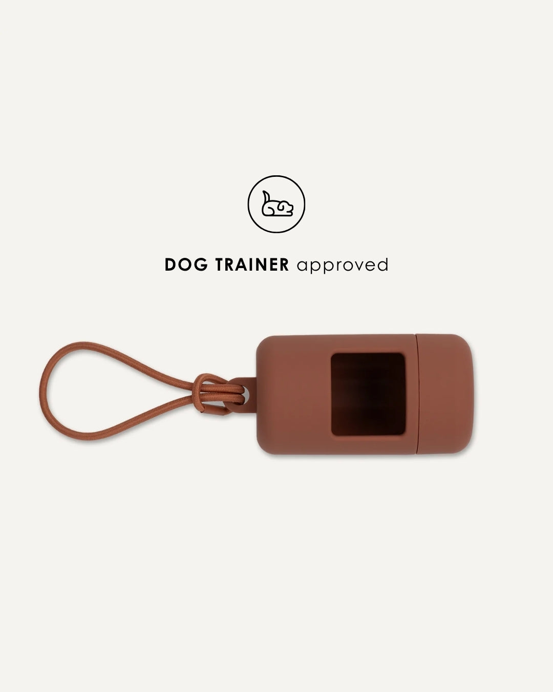 Brown dog poop bag holder, Le Noof