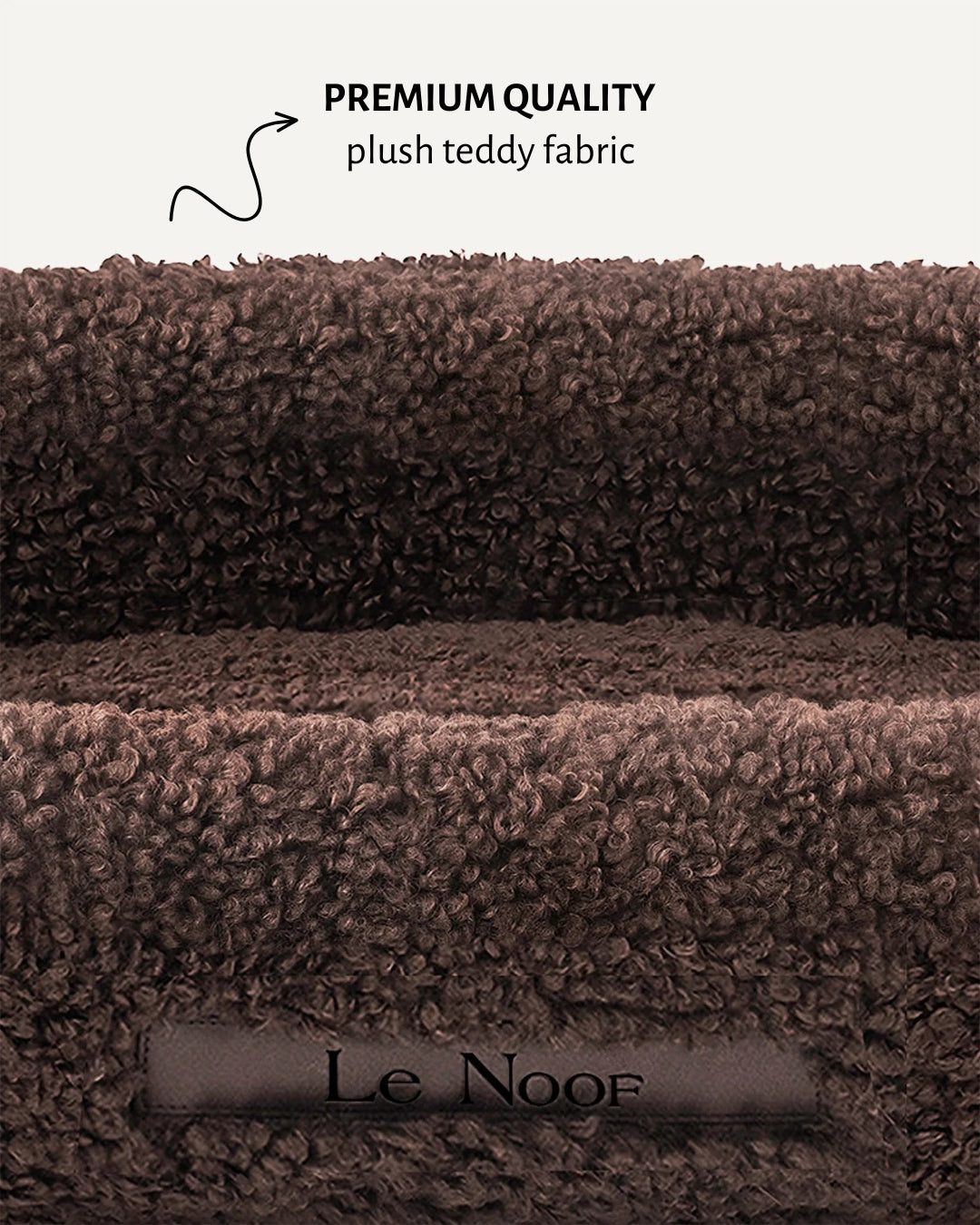 Brown elegant teddy sofa dog bed, Le Noof