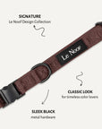 Brown Jacquard Dog Collar