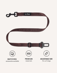 Brown Jacquard Dog Seat Belt