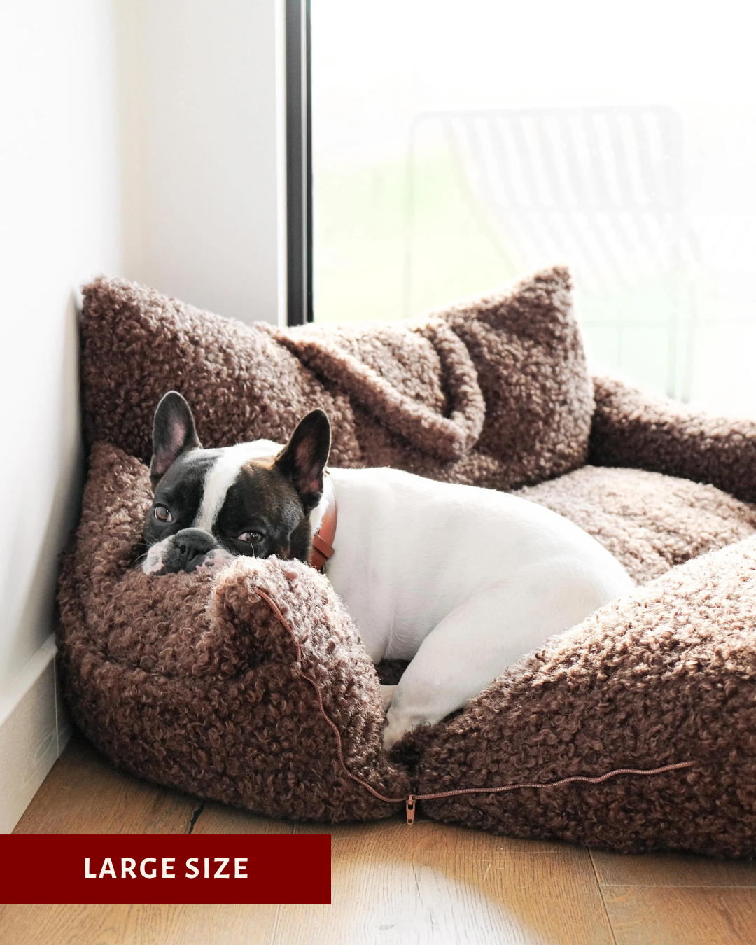 Brown Teddy Travel Car Dog Bed